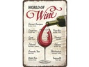 Nostalgic Art Schild World of Wine 20 x 30 cm, Metall