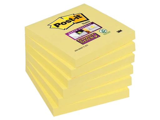 [90247072 1403976] Post-it Notizzettel Super Sticky 7.6 x 7.6 cm, 6 Blöcke