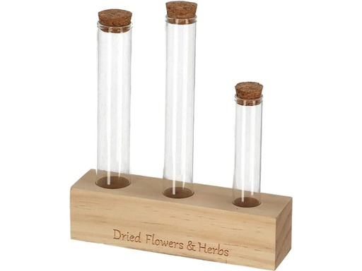 [90247074 1422403] Esschert Design Vase Reagenzglas M 3 Gläser, 17.5 cm, Nature/Transparent