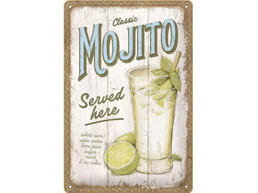 [90247084 1425541] Nostalgic Art Schild Mojito 20 x 30 cm, Metall