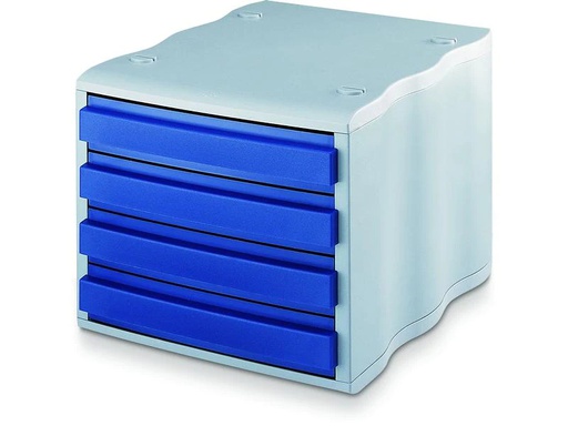 [90247173 1392252] Styro Schubladenbox Styrowave 4 Schubladen, Grau/Blau
