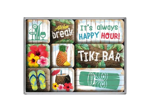 [90247180 1425518] Nostalgic Art Magnet-Set Tiki Bar 1 Stück, Mehrfarbig