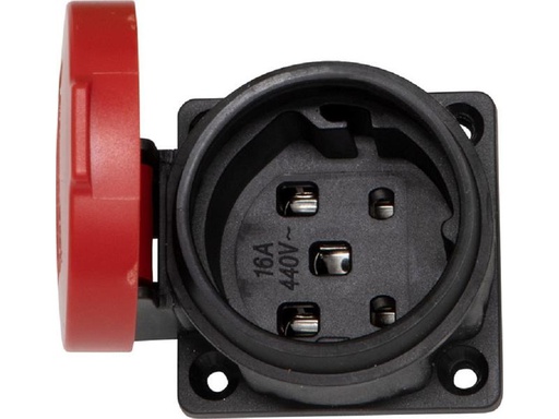 [90247191 1401473] Brennenstuhl Einbausteckdose T25 IP55 Rot / Schwarz