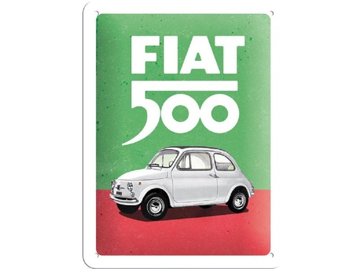 [90247210 1425573] Nostalgic Art Schild Fiat 500 15 x 20 cm, Metall