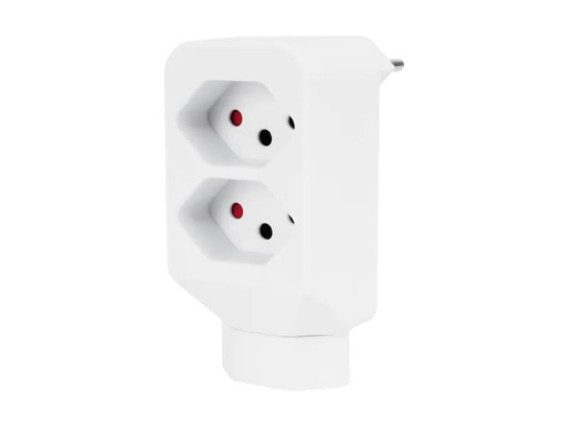 [90247316 1419894] STEFFEN Mehrfachadapter 2 + 1x T13, Weiss