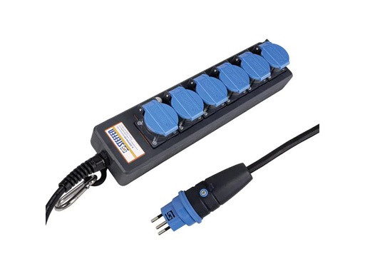 [90247321 1419906] STEFFEN Industrie-Steckerleiste Professional 6x T13 IP55, 5 m