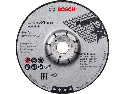 [90247328 1338400] Bosch Professional Schruppscheibe Expert for Inox, 76 x 4 mm