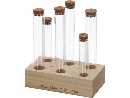 [90247453 1422404] Esschert Design Vase Reagenzglas L 6 Gläser, 17.5 cm, Nature/Transparent