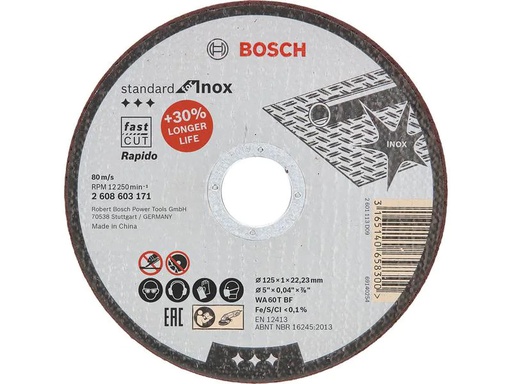 [90247466 1338440] Bosch Professional Trennscheibe gerade Standard for Inox, 125 x 1 mm
