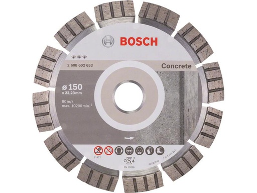 [90247491 1338435] Bosch Professional Diamanttrennscheibe Best for Concrete, 150 x 2.4 x 12 mm