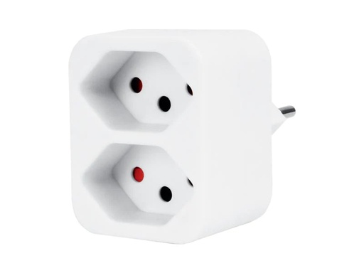 [90247493 1419895] STEFFEN Mehrfachadapter 2x T13, Weiss