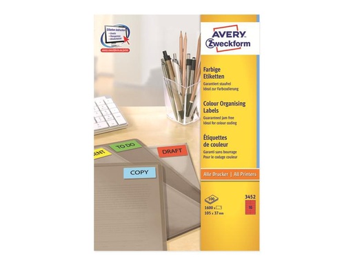 [90247494 1399682] Avery Zweckform Universal-Etiketten 105 x 37 mm, 100 Blatt