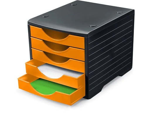 [90247546 1392260] Styro Schubladenbox Styrogreenbox Schwarz/Orange