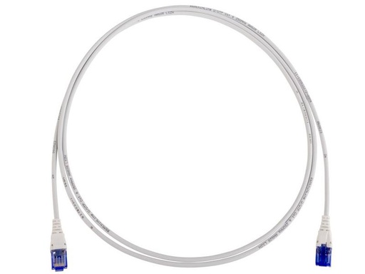 [90043125 1215617] R&amp;M Patchkabel thinLine Cat 6, U/UTP, 0.5 m, Grau