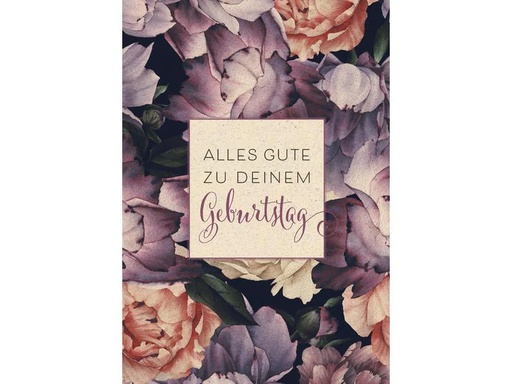 [90247753 1408461] Natur Verlag Geburtstagskarte Vintage Alles Gute 17.5 x 12.2 cm