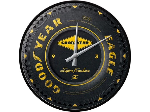 [90247791 1425579] Nostalgic Art Wanduhr Good Year Ø 31 cm, Schwarz