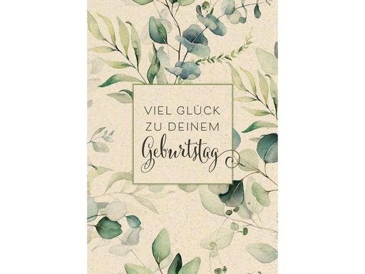 [90247845 1408464] Natur Verlag Geburtstagskarte Vintage Viel Glück 17.5 x 12.2 cm