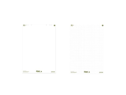 [90247885 1406375] Ursusgreen Flipchart 68 x 99 cm, 20 Blatt, Blanko, 5 Stück