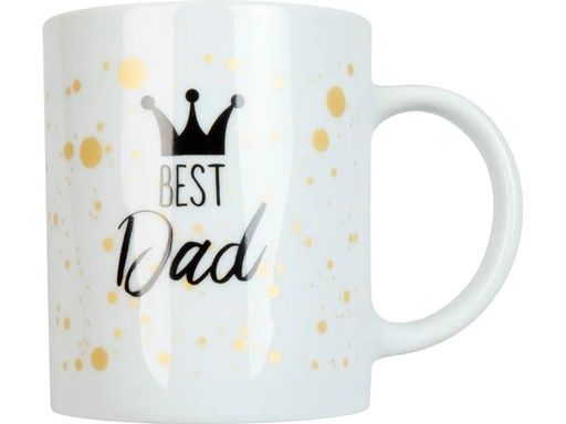 [90247906 1427595] Könitz Kaffeetasse Best Dad 300 ml, 1 Stück, Weiss
