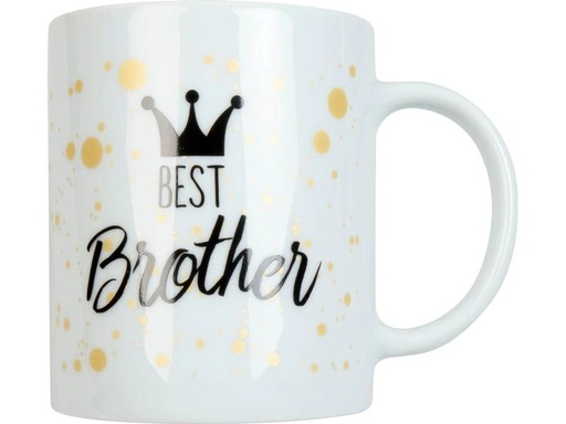 [90247928 1427597] Könitz Kaffeetasse Best Brother 300 ml, 1 Stück, Weiss