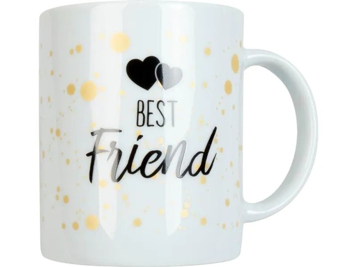 [90247991 1427598] Könitz Kaffeetasse Best Friend 300 ml, 1 Stück, Weiss