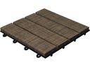Florco Balkon-& Terrassenplatten Tex, Braun, 6 Stk.