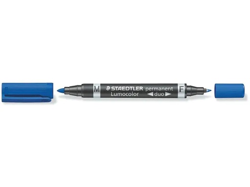 [90248118 1396885] Staedtler Permanent-Marker Lumocolor Duo 348 Blau