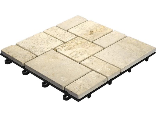 [90248159 1428903] Florco Balkon-&amp; Terrassenplatten Stone Traveltine Roma, 4 Stk.