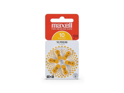 [90043327 1126448] Maxell Europe LTD. Hörgerätebatterie PR536- 10, 6 Stück