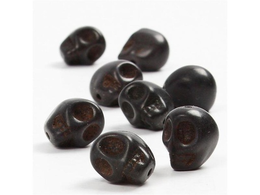 [90248421 755336] Creativ Company Perlen 12 mm Totenkopf, 32 Stück
