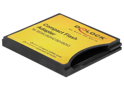 [90043397 152885] Delock CF-Adapter Compact Flash Typ II für SD/SDHC/SDXC/MMC-Karten