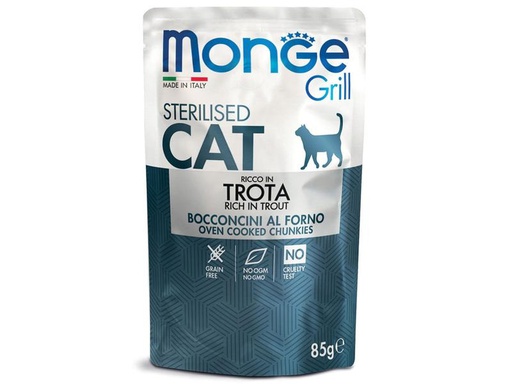 [90248693 1429787] Monge Nassfutter Grill Sterilised Forelle, 85 g