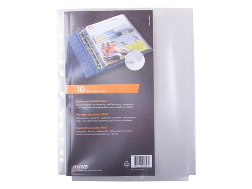 [90248869 1413202] HWB Zeigetasche Maxi PP 180 A4, volldeckend, 10 Stück