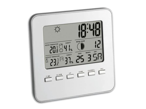 [90248903 1423015] TFA Dostmann Wetterstation Quadro, Silber