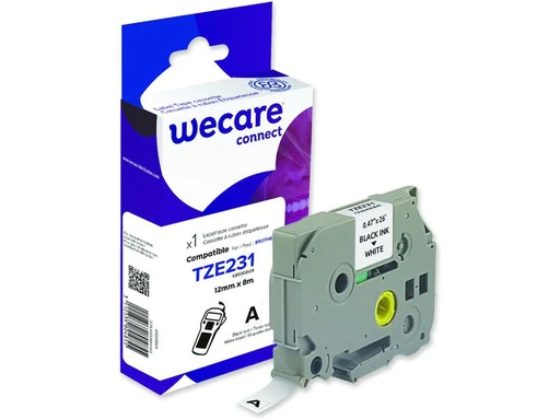 [90248947 1405124] Wecare Beschriftungsband TZE-231 Schwarz auf Weiss