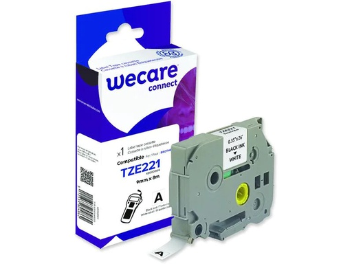 [90248952 1405123] Wecare Beschriftungsband TZE-221 Schwarz auf Weiss