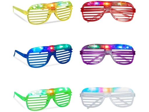 [90248954 1414827] relaxdays Partybrille LED sortiert 1 Stück, 5.5 x 15 cm