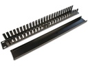 Wirewin Kabelführungspanel KRP 1U BL , Schwarz