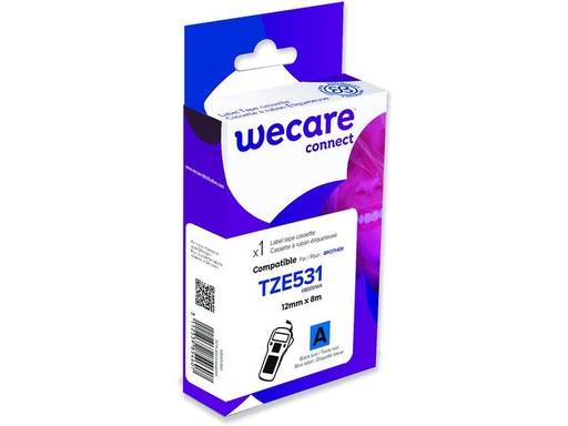 [90249113 1405128] Wecare Beschriftungsband TZE-531 Schwarz auf Blau