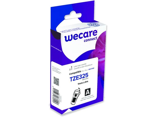 [90249218 1405133] Wecare Beschriftungsband TZE-325 Weiss auf Schwarz