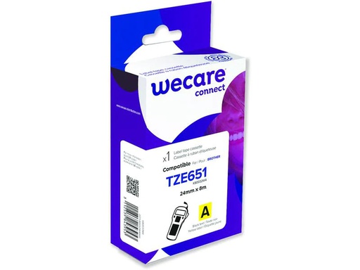 [90249287 1405127] Wecare Beschriftungsband TZE-651 Schwarz auf Gelb