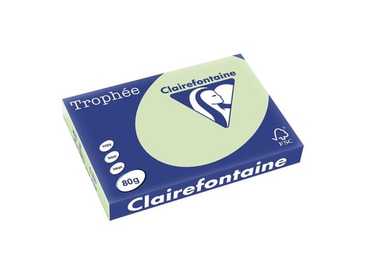 [90249386 1400010] Clairefontaine Kopierpapier Trophée Colored Copy FSC A4, ,80 g/m², Jadegrün
