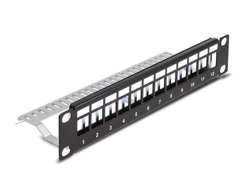 [90249400 1433860] Delock Patchpanel Keystone 12 Port 1 HE 10 Rack