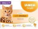 Iams Nassfutter Delights Kitten Huhn 12 x 85g in Sauce