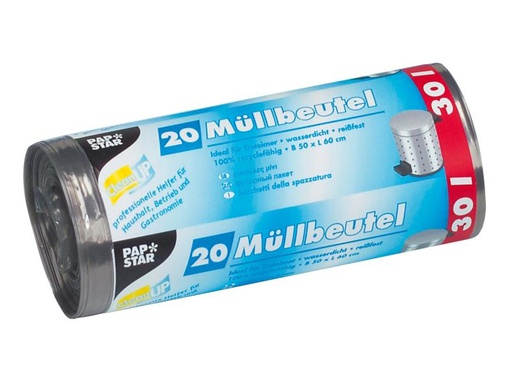 [90249494 1433587] Weita Müllbeutel Papstar 30 l, 80 Stück