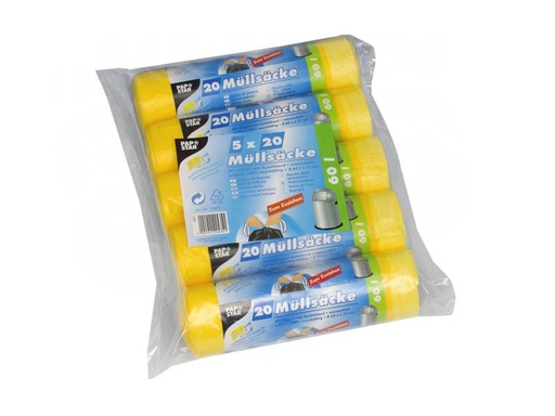 [90249496 1433596] Weita Müllbeutel Papstar 60 l, 100 Stück