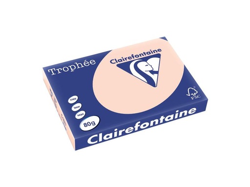 [90249505 1400004] Clairefontaine Kopierpapier Trophée Colored Copy FSC A3, Lachs, 80 g/m²