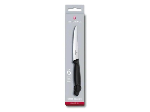 [90043677 566591] Victorinox Steakmesser Swiss Classic 6 Stück, Schwarz