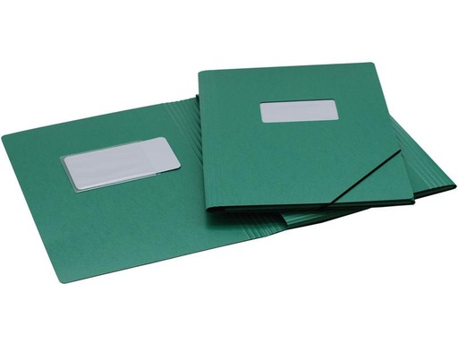 [90249599 1396633] EROLA Gummibandmappe A4 mit Fenster Grün