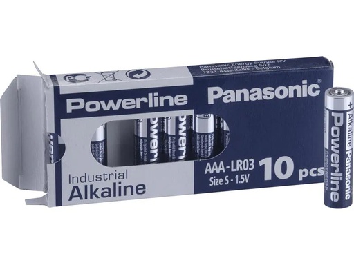 [90249618 1430698] Panasonic Batterie Alkaline Powerline Industrial AAA 10 Stück